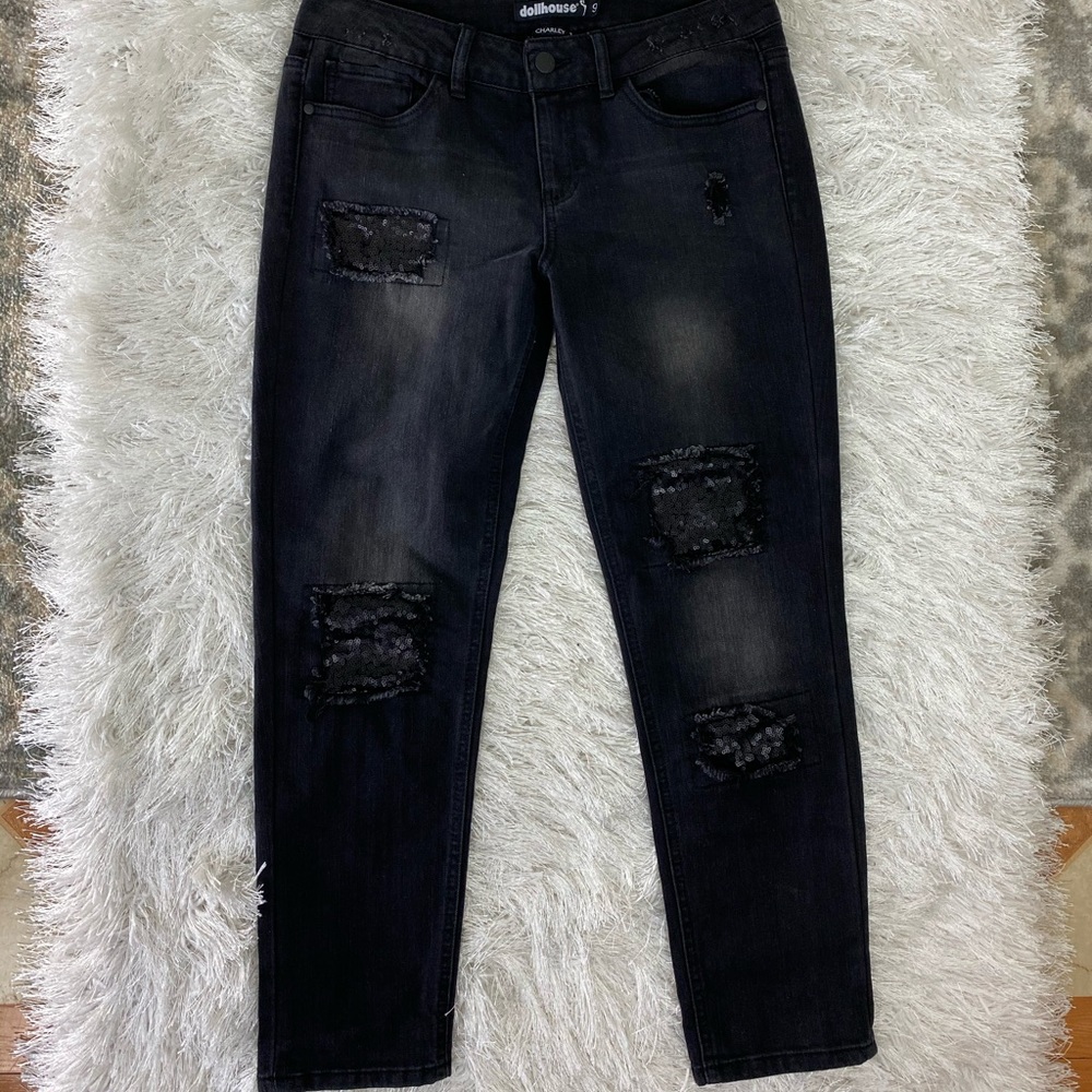 Dollhouse CHARLEY Womens Black Jeans Size 9